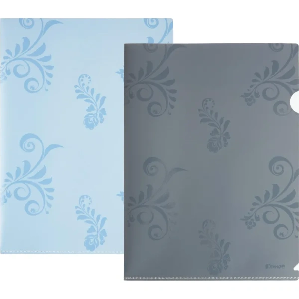 Папка-уголок Комус Русская серия А4 пластиковая 200 мкм (2 штуки в  упаковке)