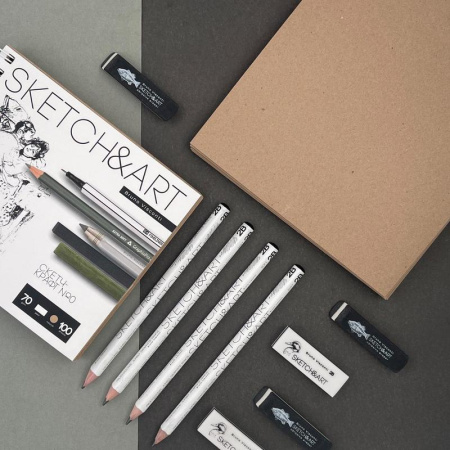 Ластик Sketch&Art каучуковый прямоугольный 58x20х10 мм