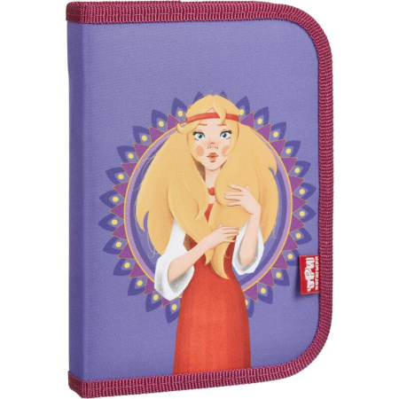 Пенал односекционный Комус Три богатыря  Аленушка синий