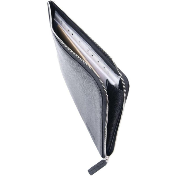 Папка деловая Franchesco Mariscotti из натуральной кожи черного цвета  (8-131кFM1)