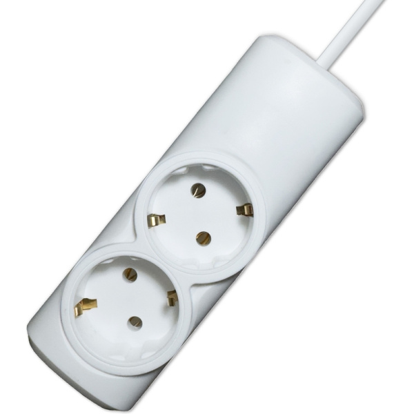 Удлинитель PROGIX PG210 2 розетки 2 м с заземлением белый