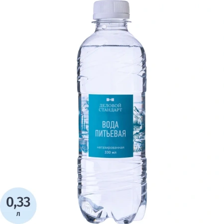 Вода питьевая Деловой Стандарт негазированная 0.33 л пэт