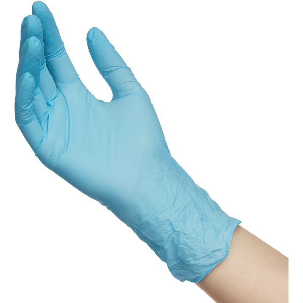 Перчатки медицинские смотровые нитриловые NitriMax нестерильные   неопудренные размер XL (9-10) голубые (50 пар/100 штук в упаковке)