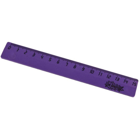 Линейка №1 School 15 см пластиковая фиолетовая