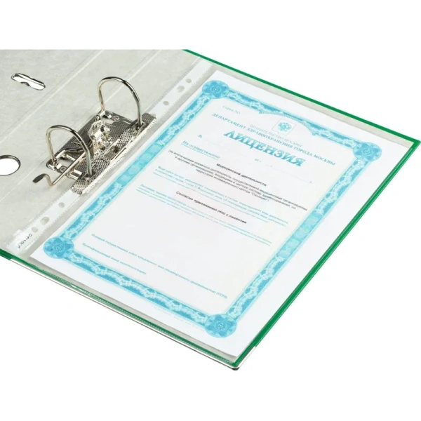 Папка-регистратор Комус Экономи 50 мм зеленая