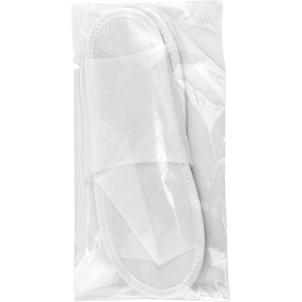 Тапочки одноразовые спанбонд открытый мыс подошва 3 мм белые (100 пар в  упаковке)