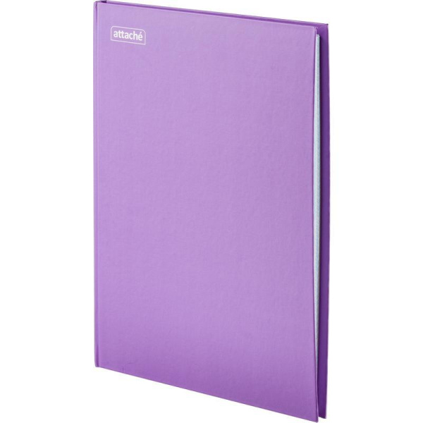 Книга учета 96 листов А4 в клетку на сшивке блок офсет Attache Bright  Сolours (обложка - картон, цвет сиреневый)