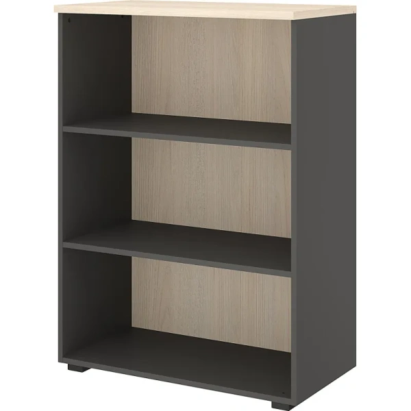 Стеллаж для документов Комус Мебель К-Loft 241H011 дуб  скандинавский/графит  786х420х1080 мм