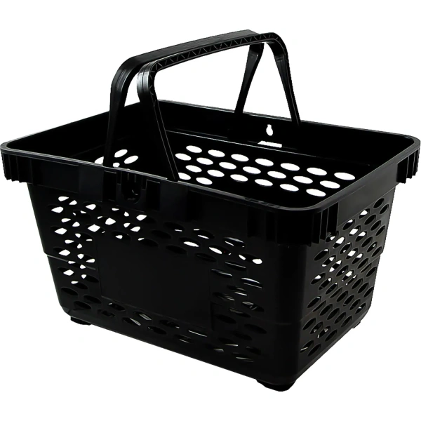 Корзина покупательская пластик чёрная