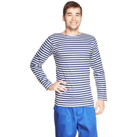 Тельняшка летняя в темно-синюю полосу (размер 50)