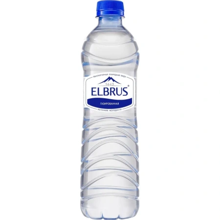 Вода минеральная Эльбрус столовая газированная 0.5 л