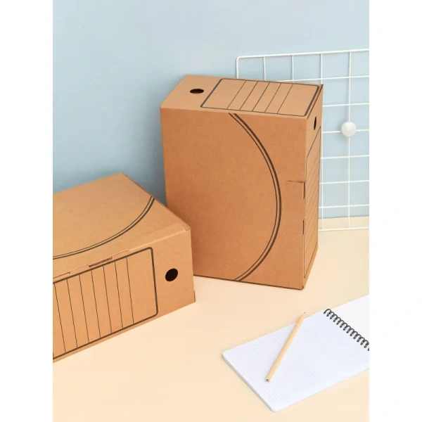 Короб архивный микрогофрокартон Attache Economy с вырубкой 240х150х320 мм бурый до 1500 листов (5 штук в упаковке)