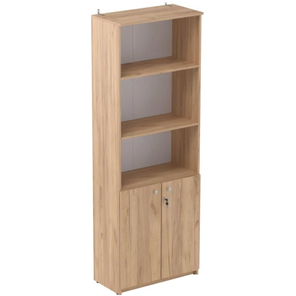 Шкаф для документов Easy Оптима LT полузакрытый (дуб крафт золотой,  702х367х1997 мм)