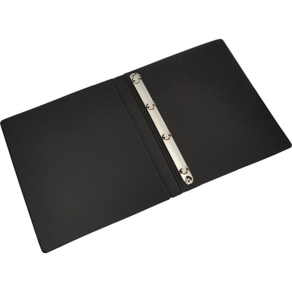 Папка на 4-х кольцах Bantex картонная/пластиковая 25 мм черная