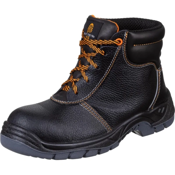 Ботинки Серия Электродуга ПУ-нитрил из натуральной кожи с  композитным  подноском чёрные (размер 46, 9408ККС)