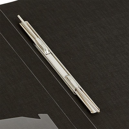 Папка-скоросшиватель с пружинным механизмом Attache пластиковая А4 черная (0.7 мм, до 150 листов)