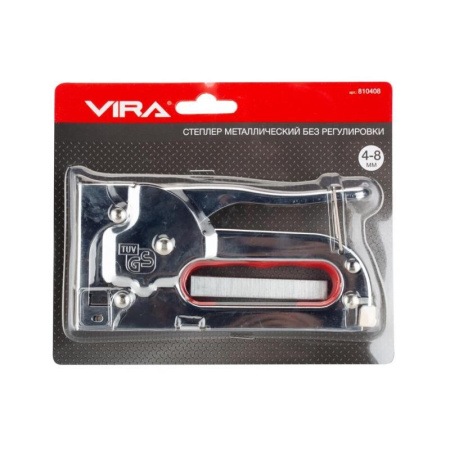 Степлер строительный металлический Vira 4-8 мм (810408)