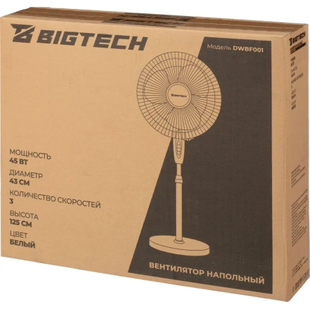 Вентилятор напольный BigTech DWBF001 белый