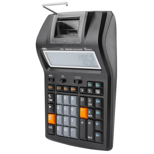 Калькулятор печатающий Deli EM121-EU 12-разрядный 172x203x55 мм
