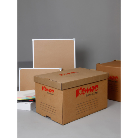 Короб архивный Т24 Комус 519х341х323 мм из гофрокартона