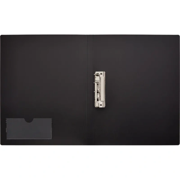 Папка с зажимом Комус А4 0.8 мм синяя (до 150 листов)