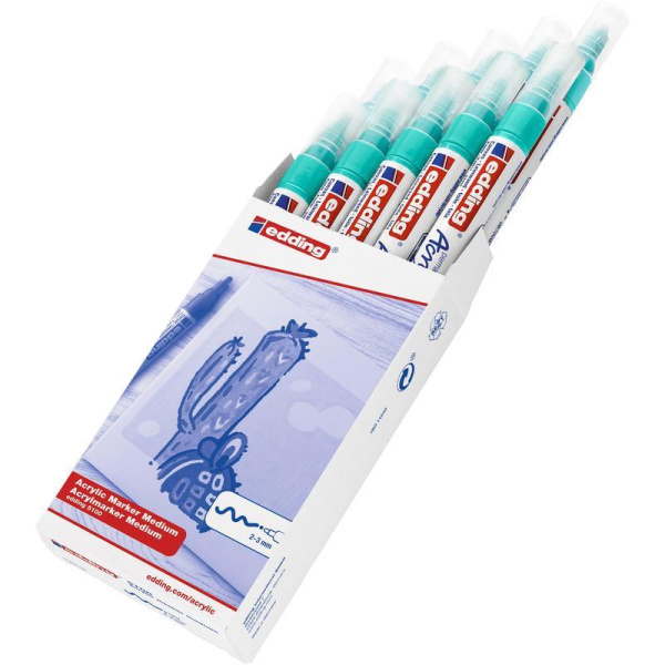 Маркер акриловый Edding 5100 бирюзовый (толщина линии 2-3 мм)