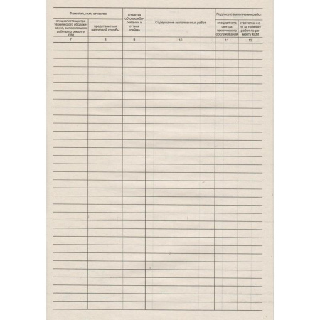 Журнал вызова технических специалистов, форма КМ-8 (А4, 24 листа)