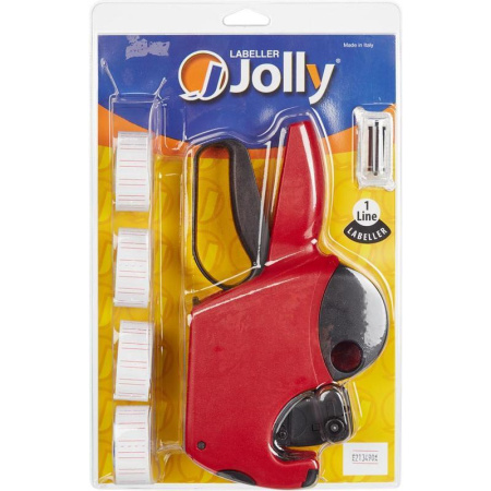 Этикет-пистолет набор Jolly H8 однострочный (прямоугольная лента 21x12 мм и красящий ролик в комплекте)