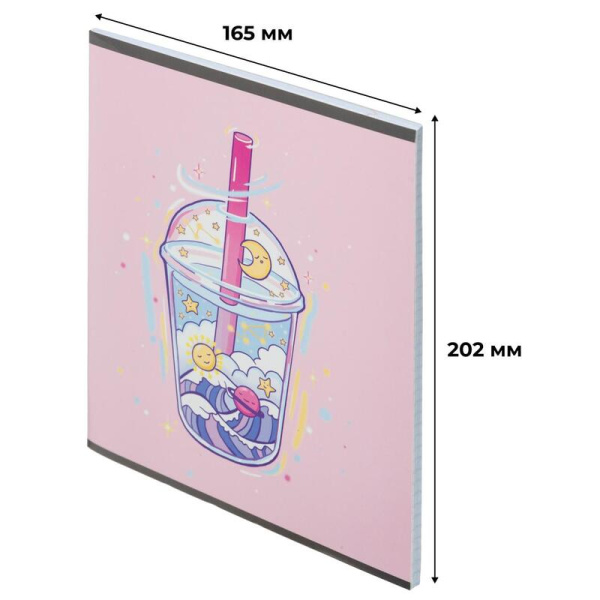Тетрадь общая №1 School Нежность А5 48 листов в клетку на скрепке  обложка с рисунком ВД-лак