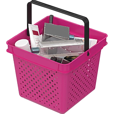 Корзина покупательская пластик фуксия