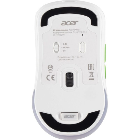 Мышь беспроводная Acer OMR311 белая (ZL.MCECC.034)