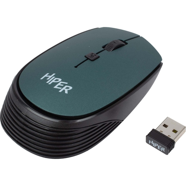 Мышь беспроводная Hiper зеленая (HOMW-084)