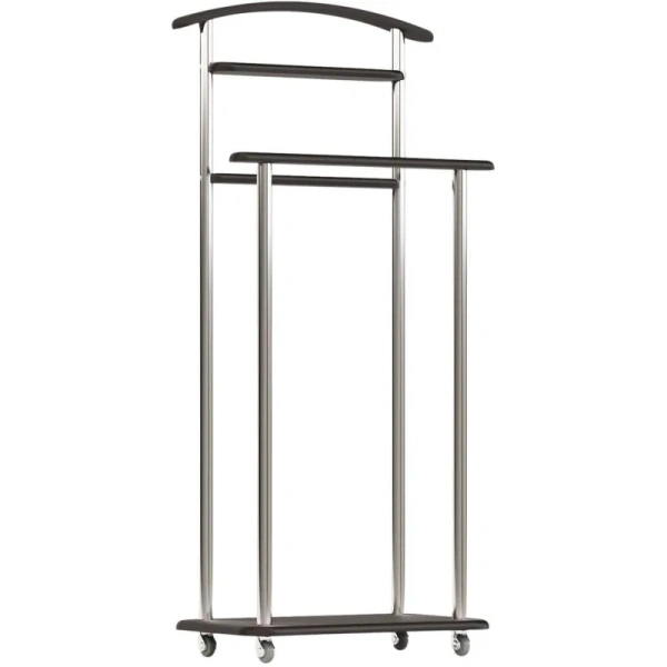 Вешалка костюмная Комус Мебель Элдридж (чёрный кварц/хромированный,  500х295х1050 мм)