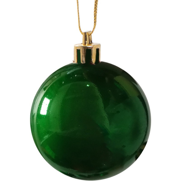 Набор шаров Время Чудес полистирол зеленые (диаметр 6 см, 6 штук в  упаковке)