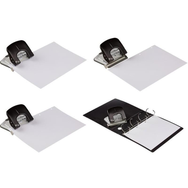 Дырокол Sax 406 до 30 листов синий с линейкой