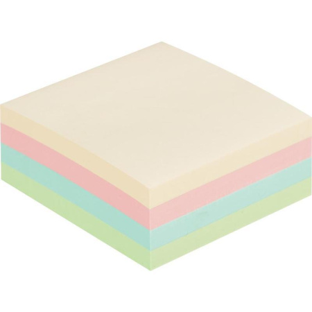 Стикеры Attache 76x76 мм пастельные 4 цвета (1 блок, 400 листов)