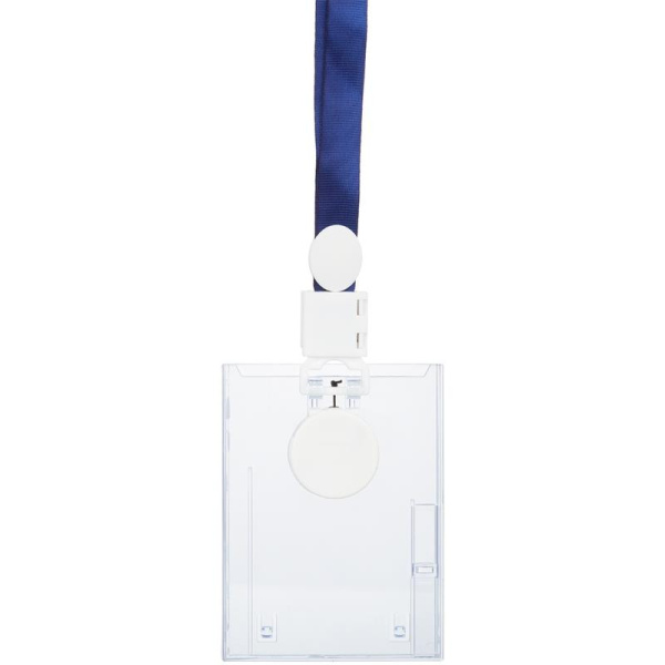 Бейджик вертикальный с держателем-рулеткой ProMega Office для карточек 74х105 мм