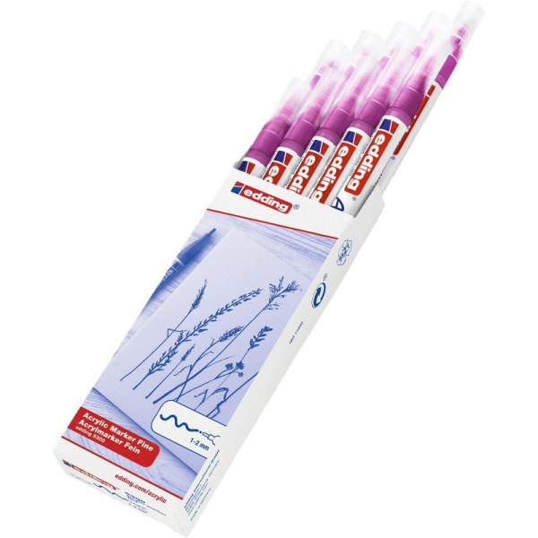 Маркер акриловый Edding 5300 ягодный (толщина линии 1-2 мм)