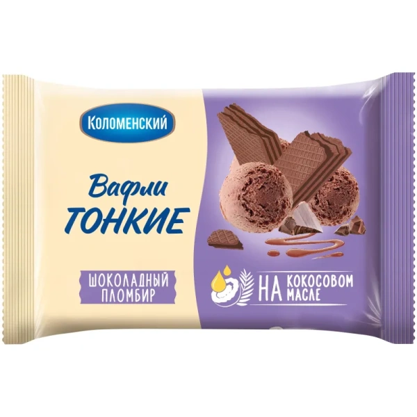 Вафли Коломенский шоколадный пломбир 100 г