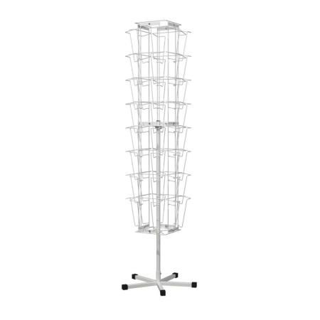 Стойка напольная Attache разборная на 32 лотка (белая, 189x53x53 см)