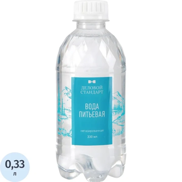 Вода питьевая Деловой Стандарт негазированная 0.33 л
