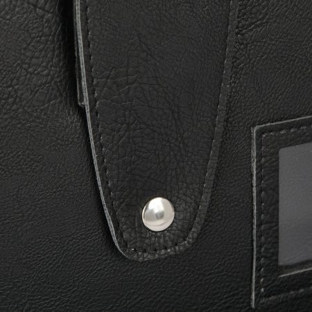 Папка деловая Алекс Спец К из экокожи черного цвета