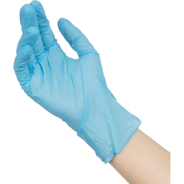 Перчатки медицинские смотровые нитриловые MediOk Nitrile Optima текстурированные нестерильные неопудренные размер XS (5-6) голубые (50 пар/100 штук в упаковке)