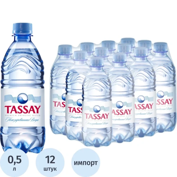 Вода питьевая Tassay негазированная пэт 0.5 л