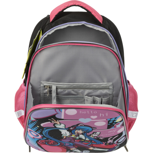 Рюкзак ортопедический Комус Класс Rainbow Anime Game розовый