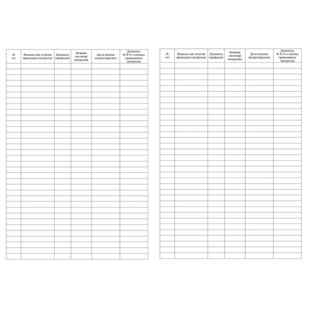 Журнал регистрации вводного противопожарного инструктажа (А4, 24 листа)