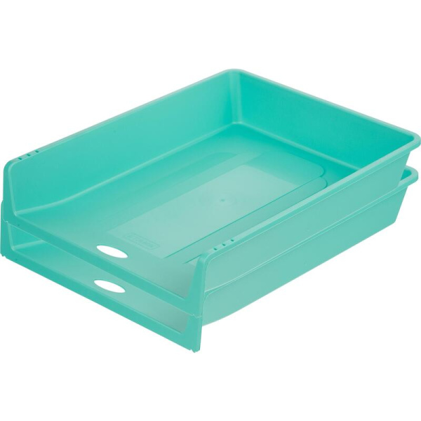 Лоток горизонтальный для бумаг Attache Акварель мятный