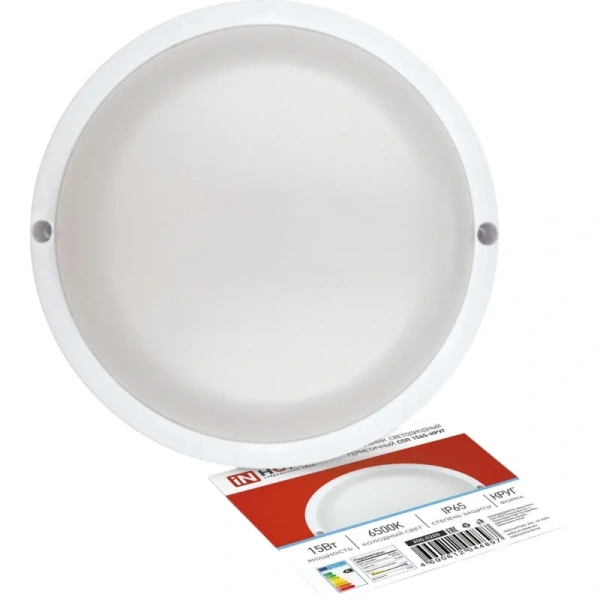 Светильник ЖКХ In Home СПП 1565-КРУГ 15Вт 1350Лм IP65 белый