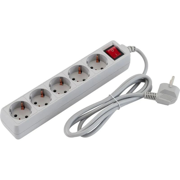 Сетевой фильтр PC Pet AP01006-1.8-G на 5 розеток 1.8 метра