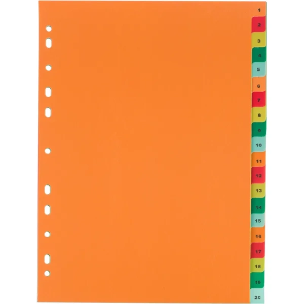 Разделитель листов Комус А4 пластиковый 20 листов (цифровой)